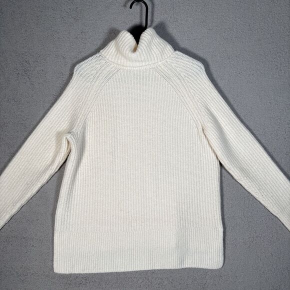 Madewell‎ Mercer Turtleneck Sweater In Coziest Yarn Ivory Oversized Boxy Size S - Picture 11 of 13